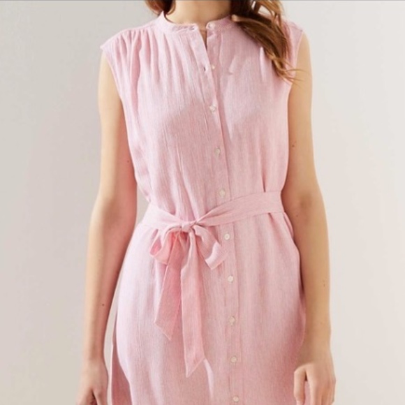NWT LOFT Plus Striped Sleeveless Shirtdress size 20 - Picture 2 of 9